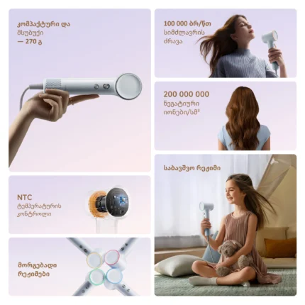 Dreame Hairdryer Mini Blue - სურათი 2