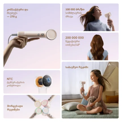 Dreame Hairdryer Mini Pink - სურათი 2