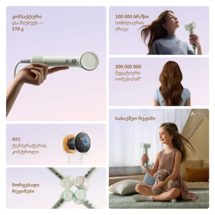 Dreame Hairdryer Mini Green - სურათი 2